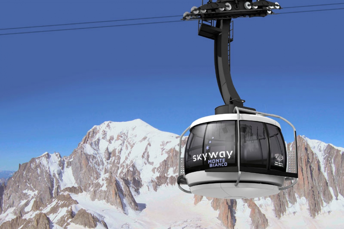 Skyway cablecar Alps